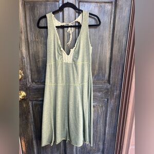 free people Green Flow Open Back dress